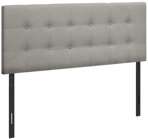 Bed - Full Size / Grey Linen Headboard Only