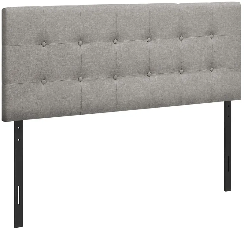 Bed - Full Size / Grey Linen Headboard Only