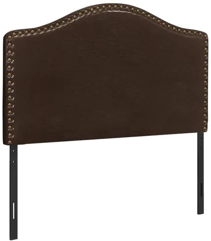 Wolfe Brown Faux Leather Twin Headboard