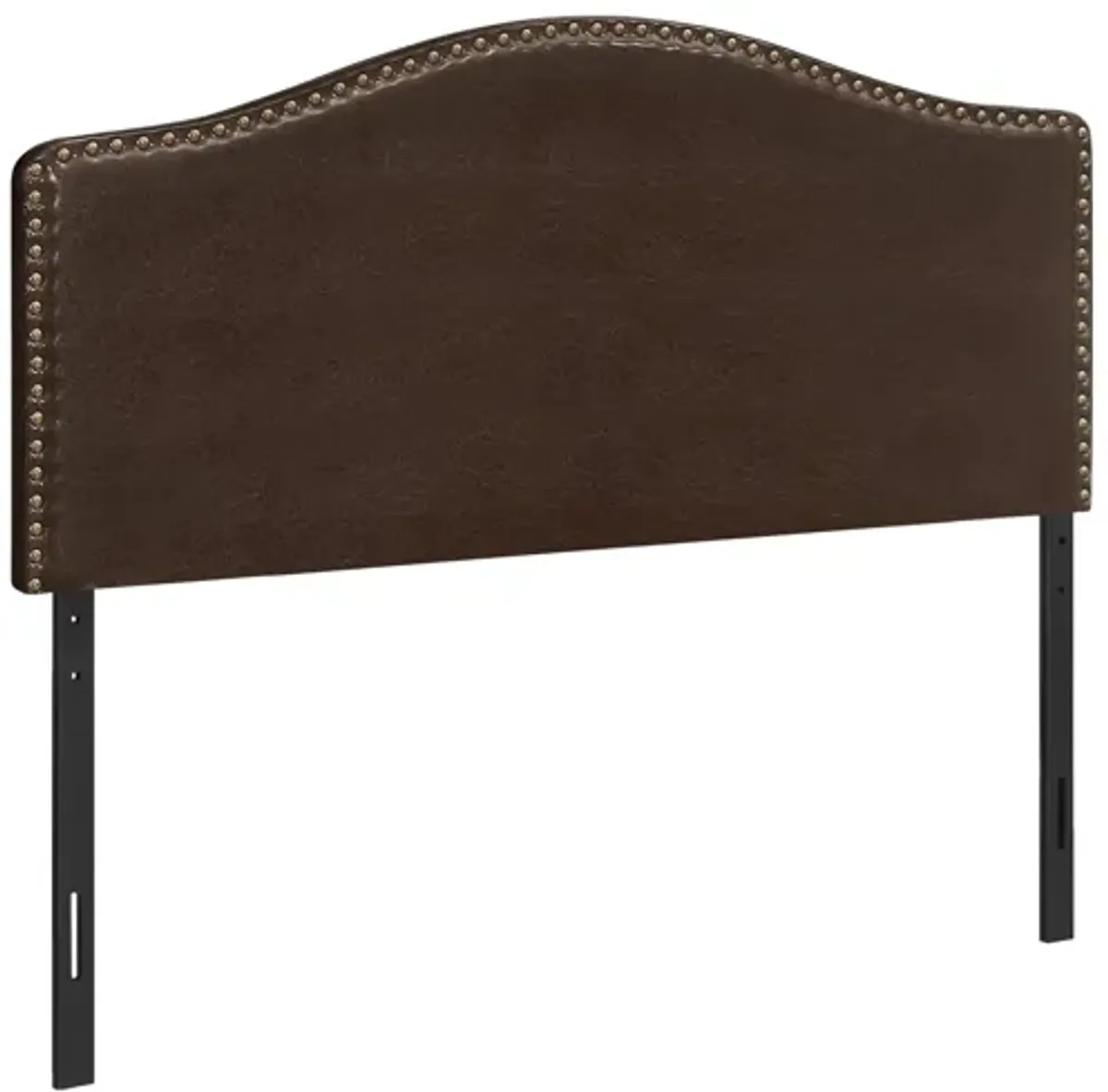 Wolfe Brown Faux Leather Full Headboard