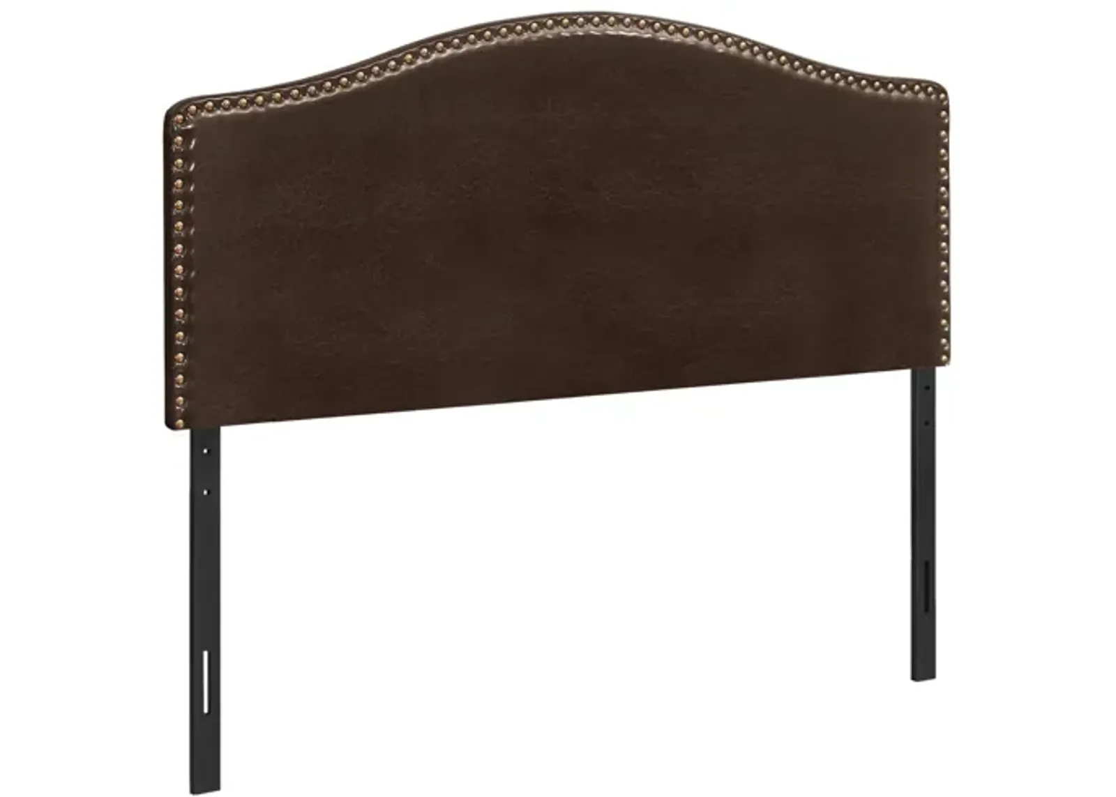 Wolfe Brown Faux Leather Queen Headboard