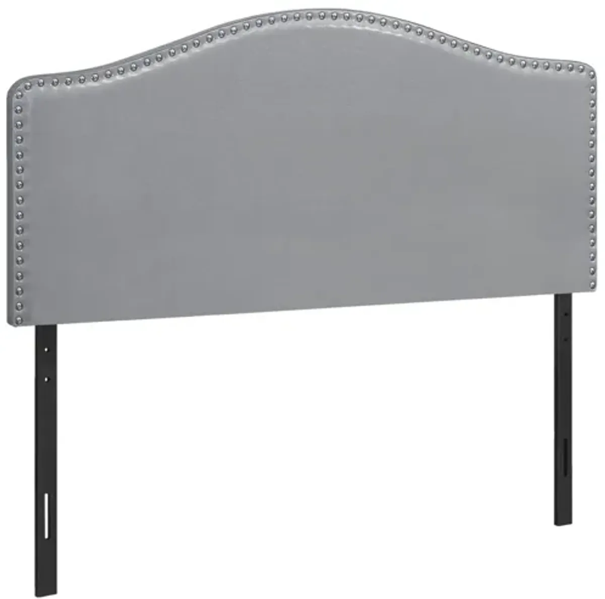 Wolfe Grey Faux Leather Full Headboard