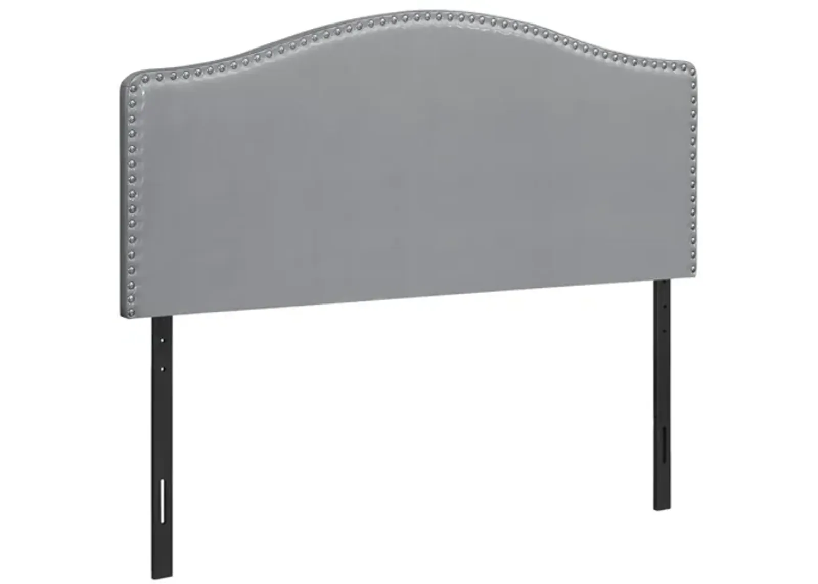 Wolfe Grey Faux Leather Queen Headboard