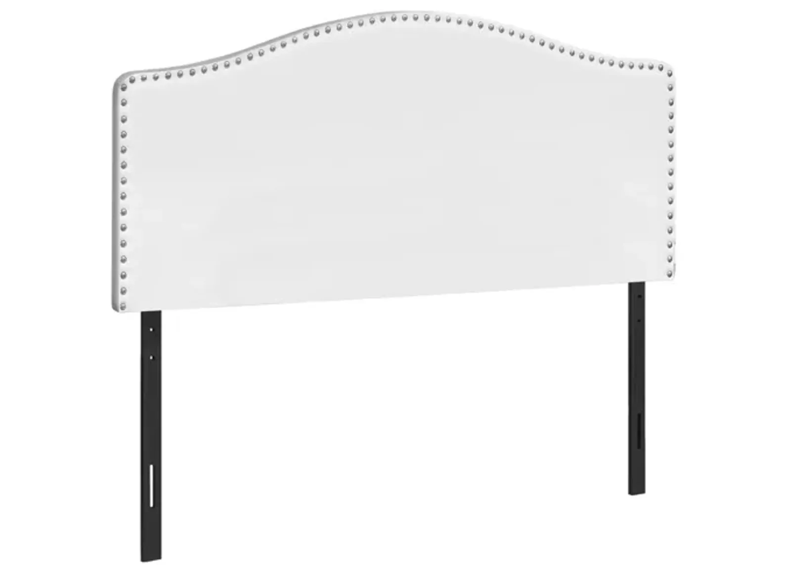 Wolfe White Faux Leather Queen Headboard