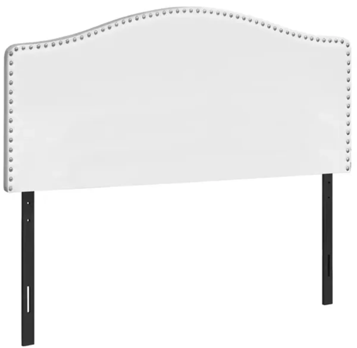 Wolfe White Faux Leather Queen Headboard