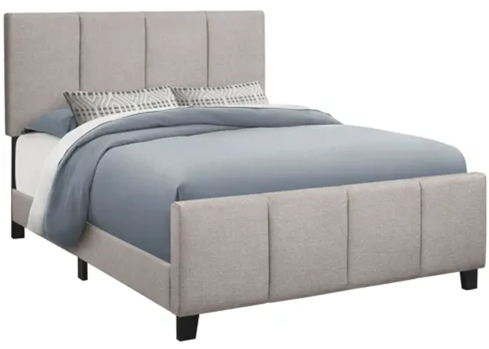 Bed - Queen Size / Grey Linen