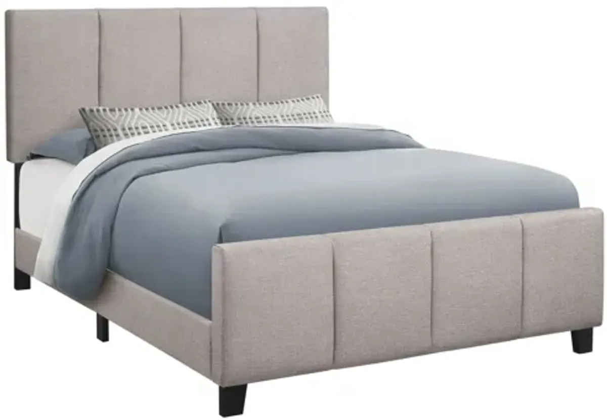 Bed - Queen Size / Grey Linen