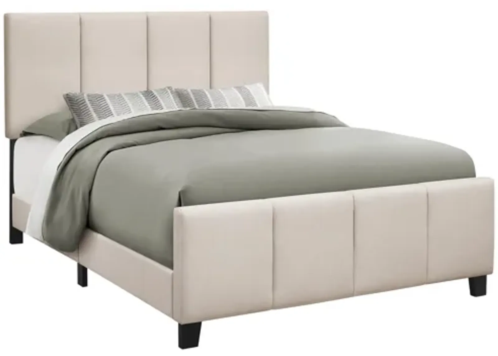 Bed - Queen Size / Beige Linen