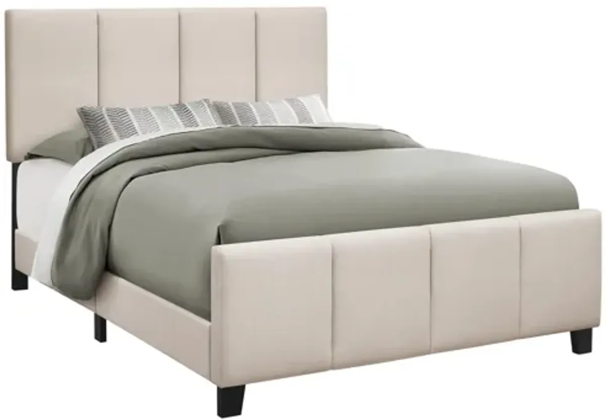 Bed - Queen Size / Beige Linen