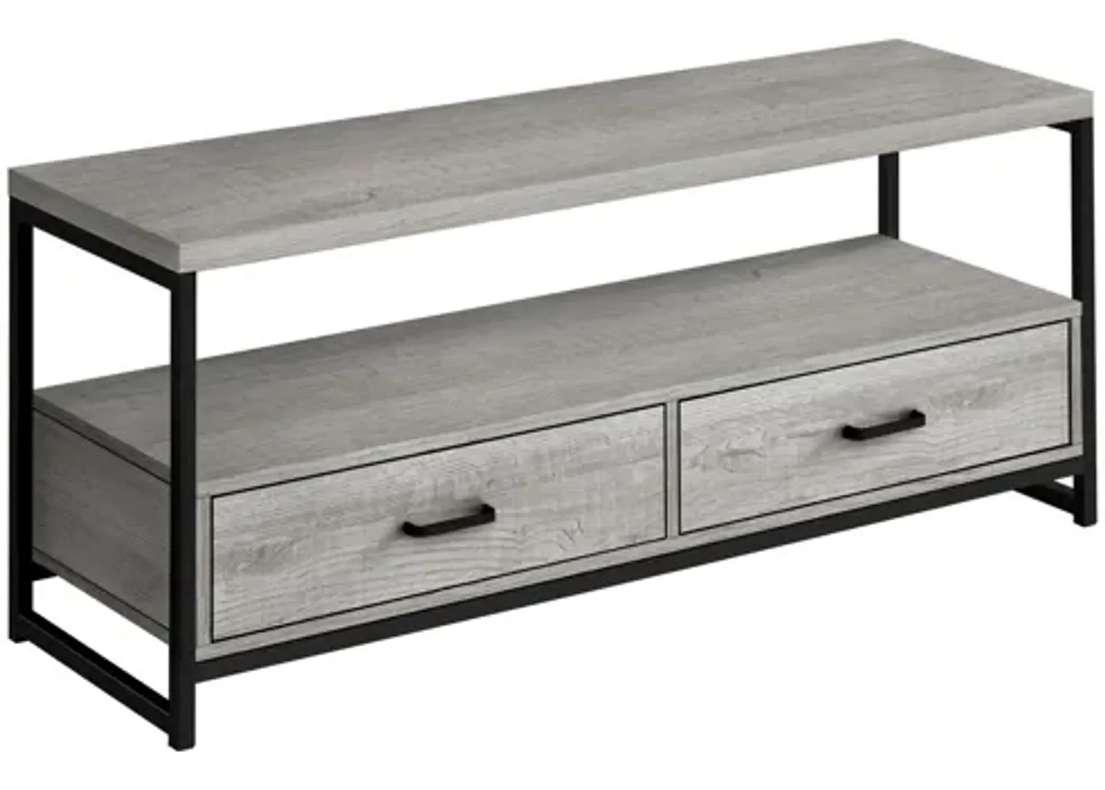 Tv Stand - 48"L / Grey / Black Metal