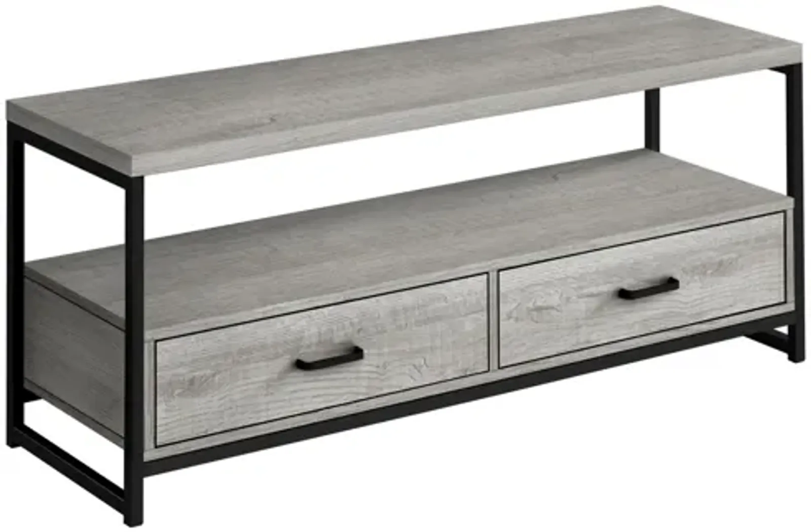 Tv Stand - 48"L / Grey / Black Metal