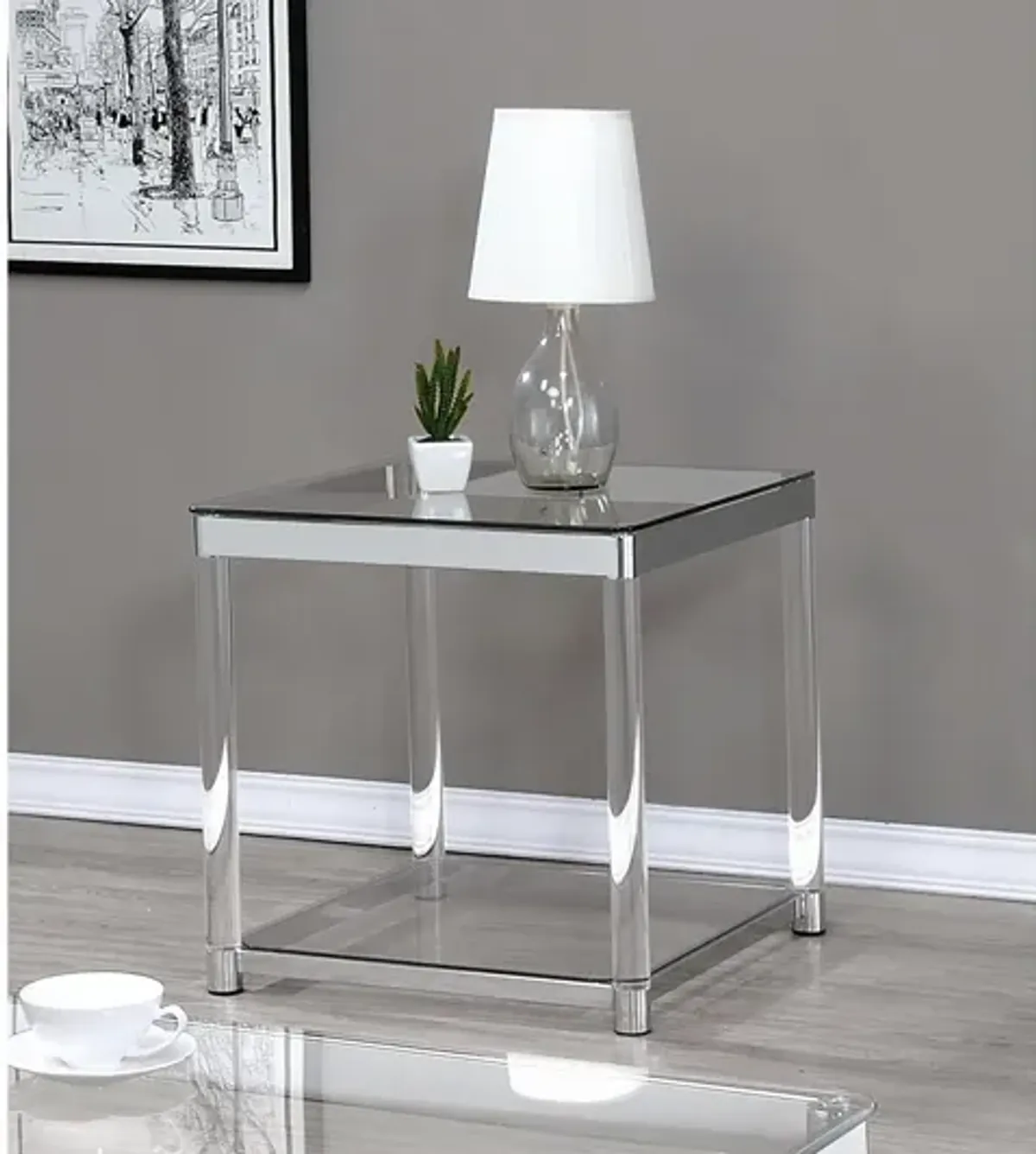 Claude Glass End Table