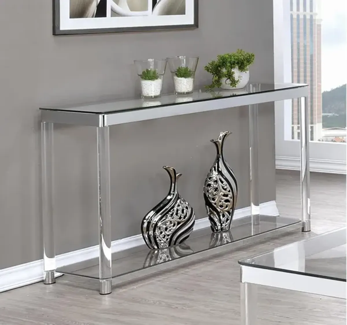 Claude Glass Sofa Table