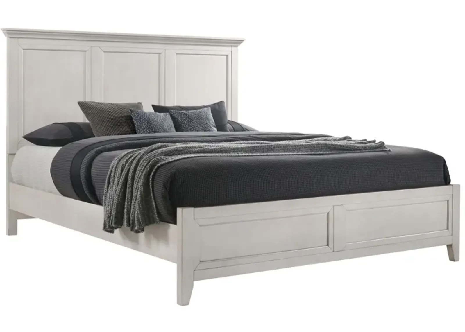 San Mateo White King Bed