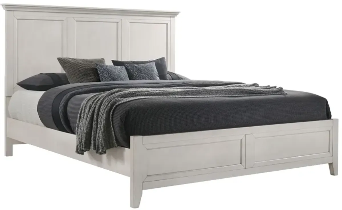 San Mateo White King Bed