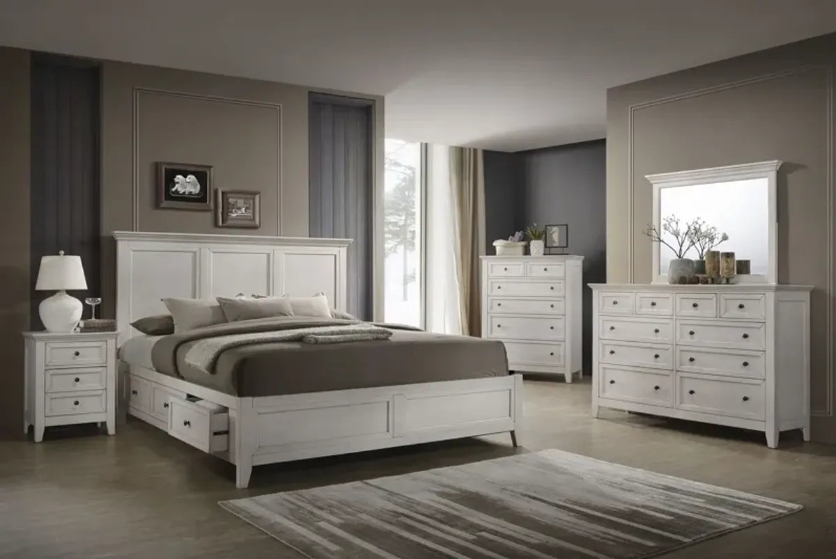 San Mateo 5-Piece White Queen Storage Bedroom Set