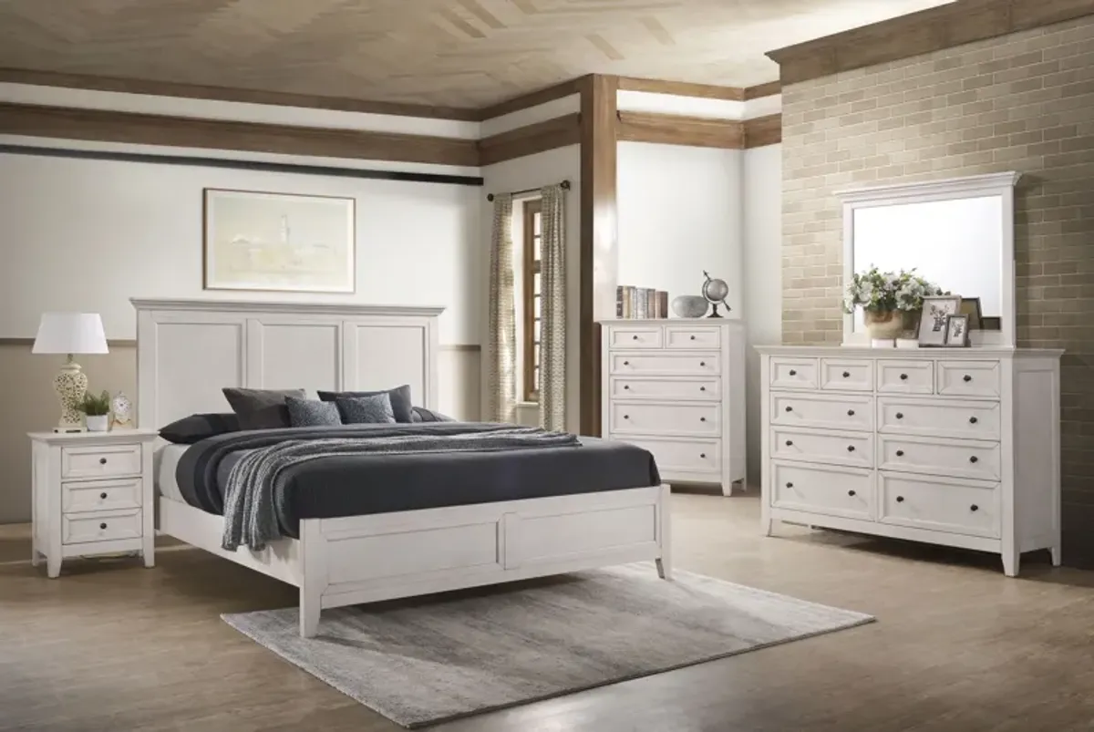 San Mateo 5-Piece White King Bedroom Set