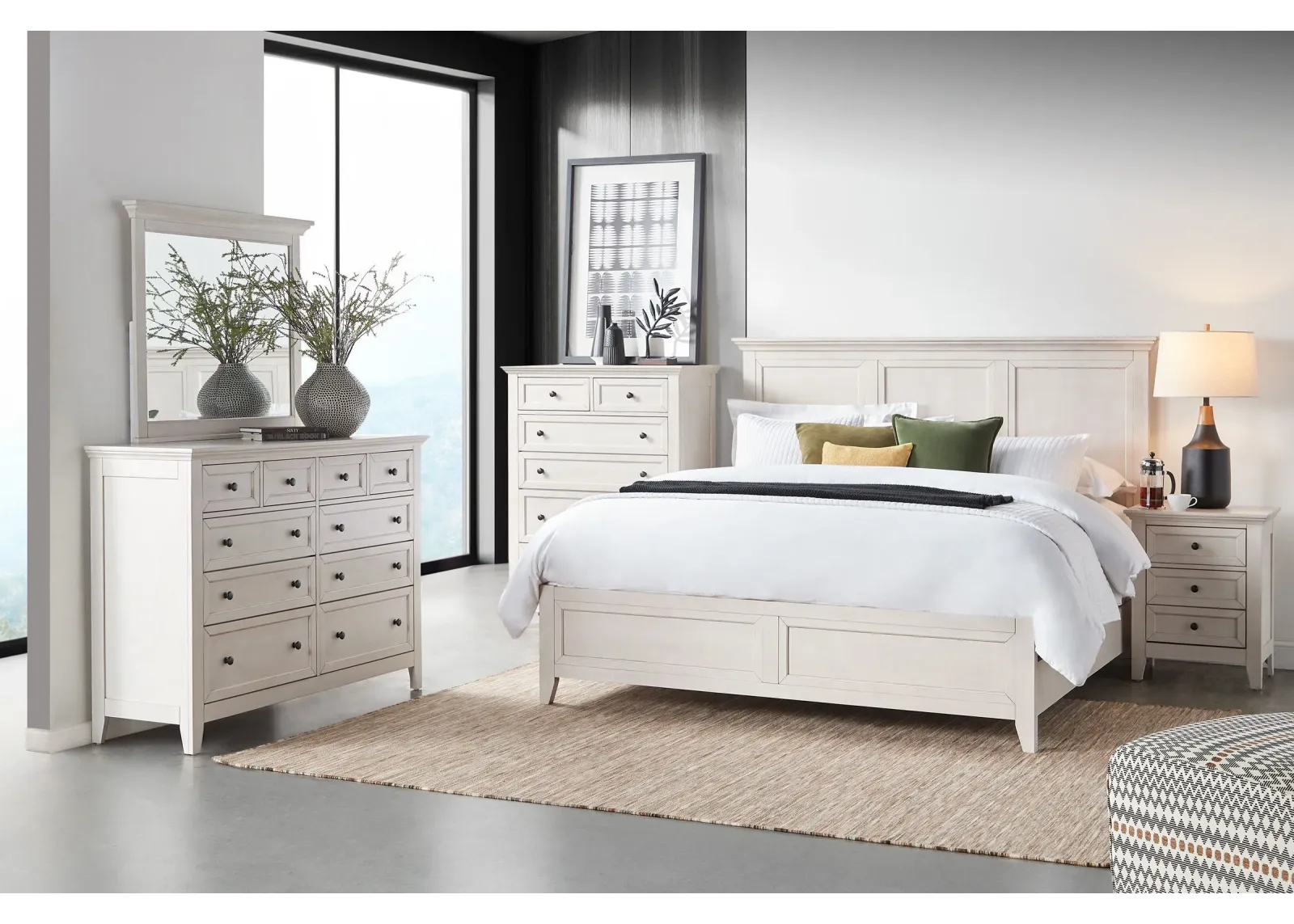 San Mateo 5-Piece White King Bedroom Set