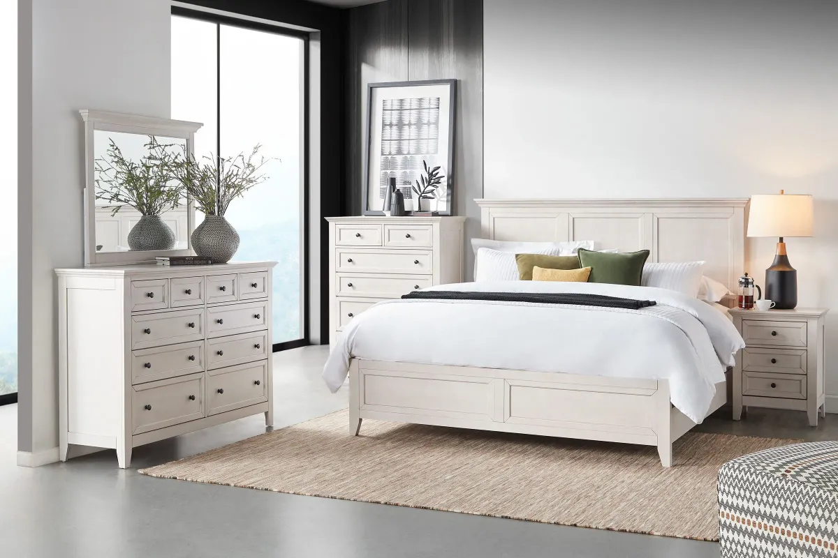 San Mateo 5-Piece White King Bedroom Set