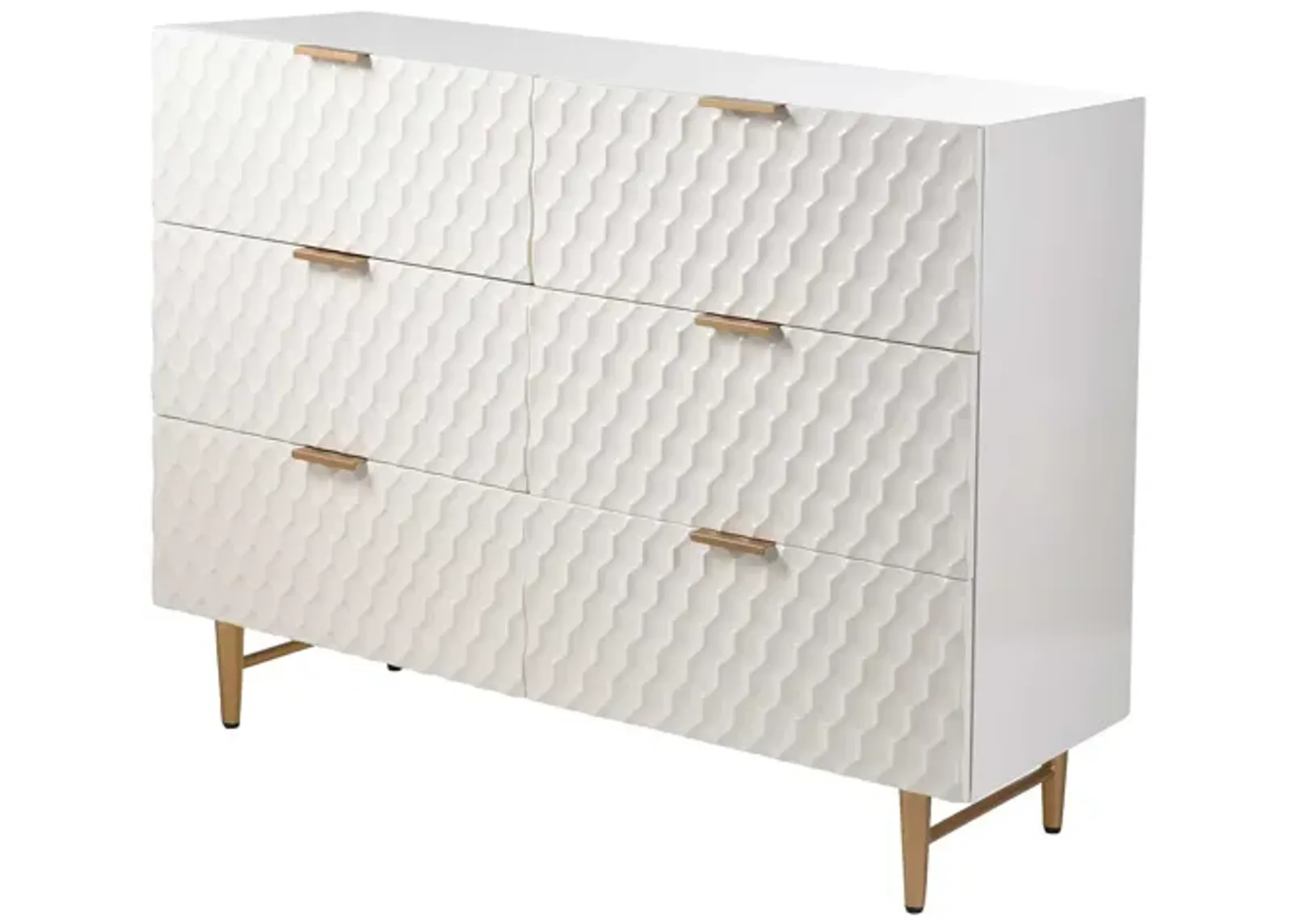 Cream Textured Dresser