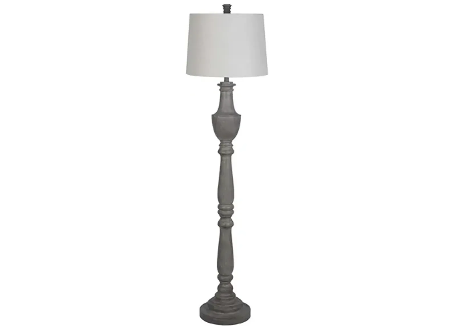 Grey Wood 70" Floor Lamp