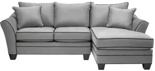 Dylan Grey 2-Piece Sectional with Right Arm Facing Chaise