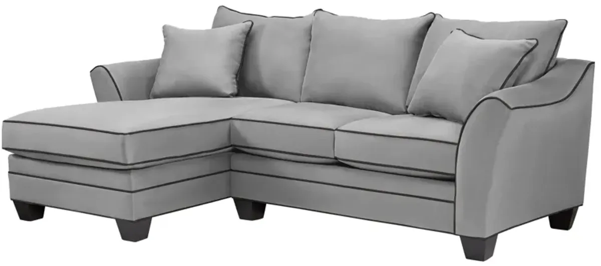 Dylan Grey 2-Piece Sectional with Left Arm Facing Chaise