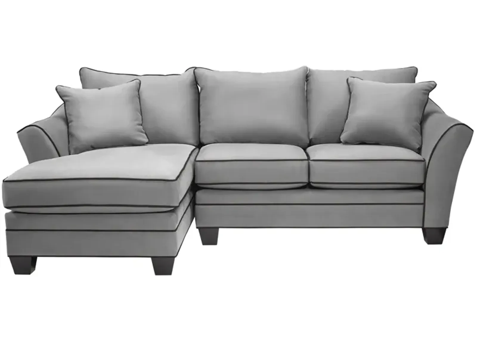 Dylan Grey 2-Piece Sectional with Left Arm Facing Chaise