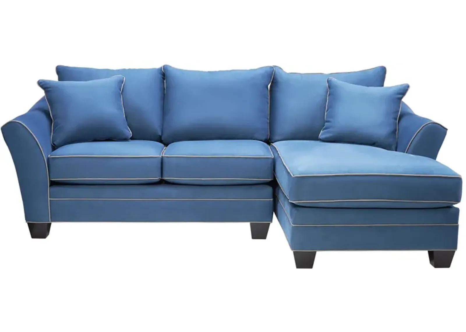 Dylan Blue 2-Piece Sectional with Right Arm Facing Chaise