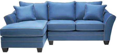 Dylan Blue 2-Piece Sectional with Left Arm Facing Chaise