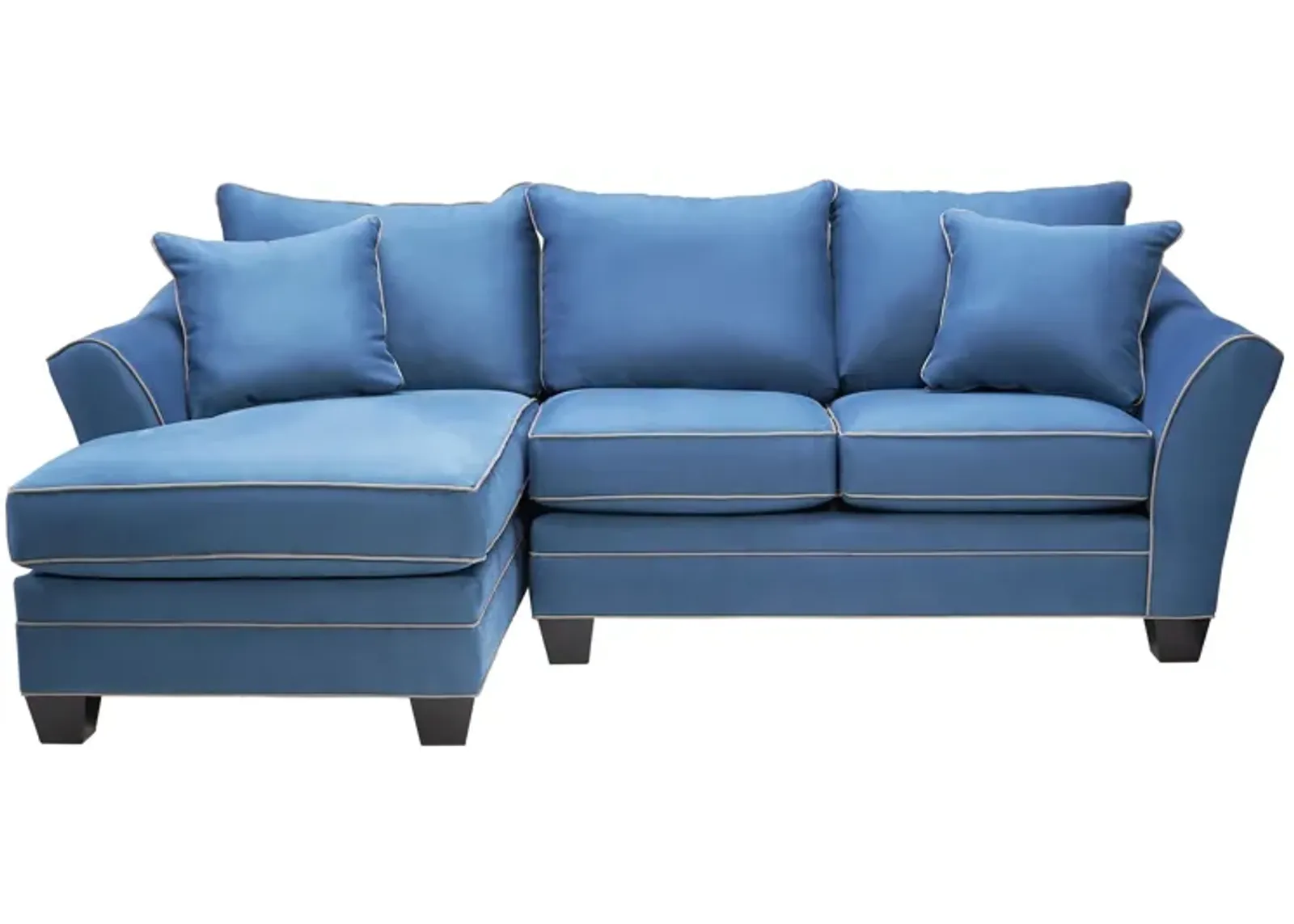 Dylan Blue 2-Piece Sectional with Left Arm Facing Chaise