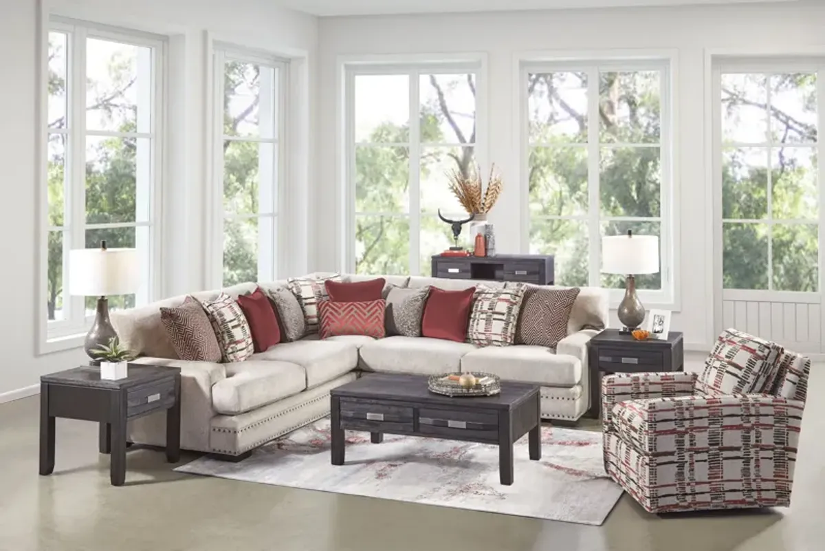 Bulova Linen 4-Piece Sectional