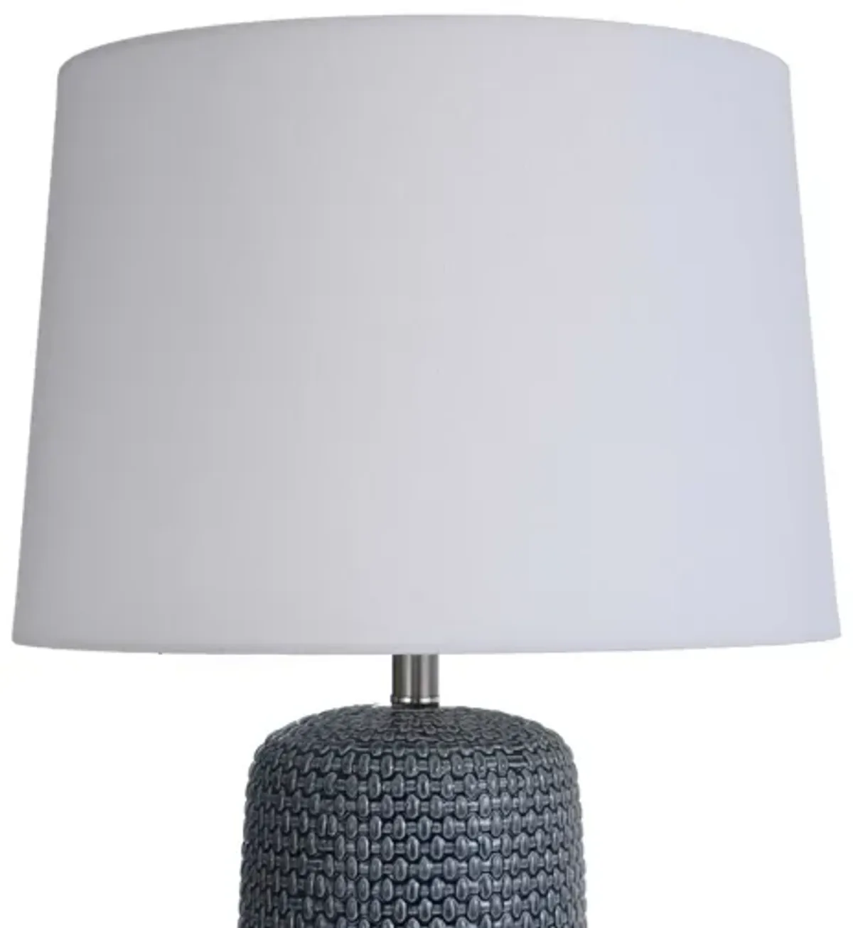 Blue Ceramic Woven Lamp