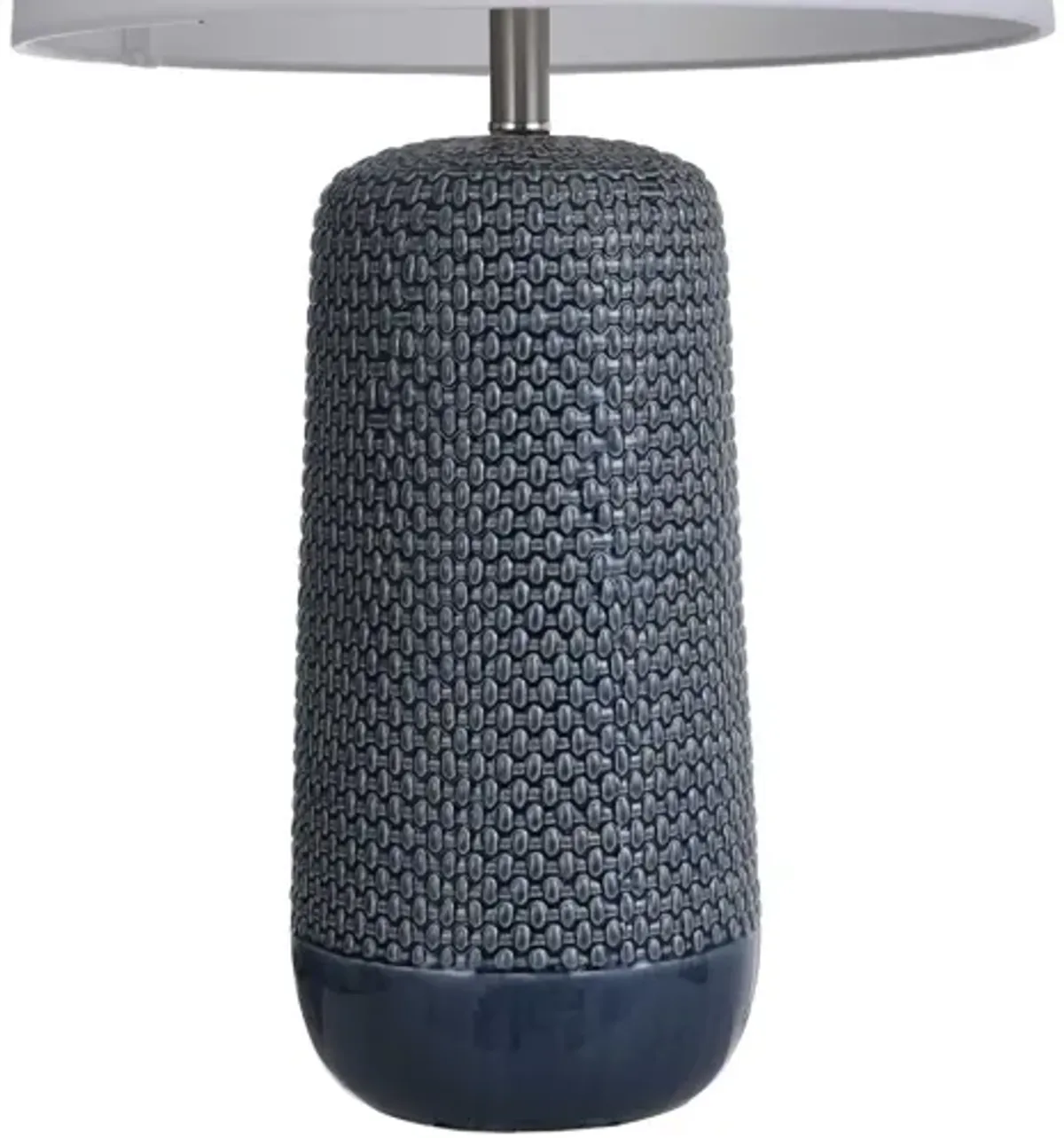 Blue Ceramic Woven Lamp