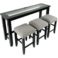 Urban Icon Console Table with 3 Stools