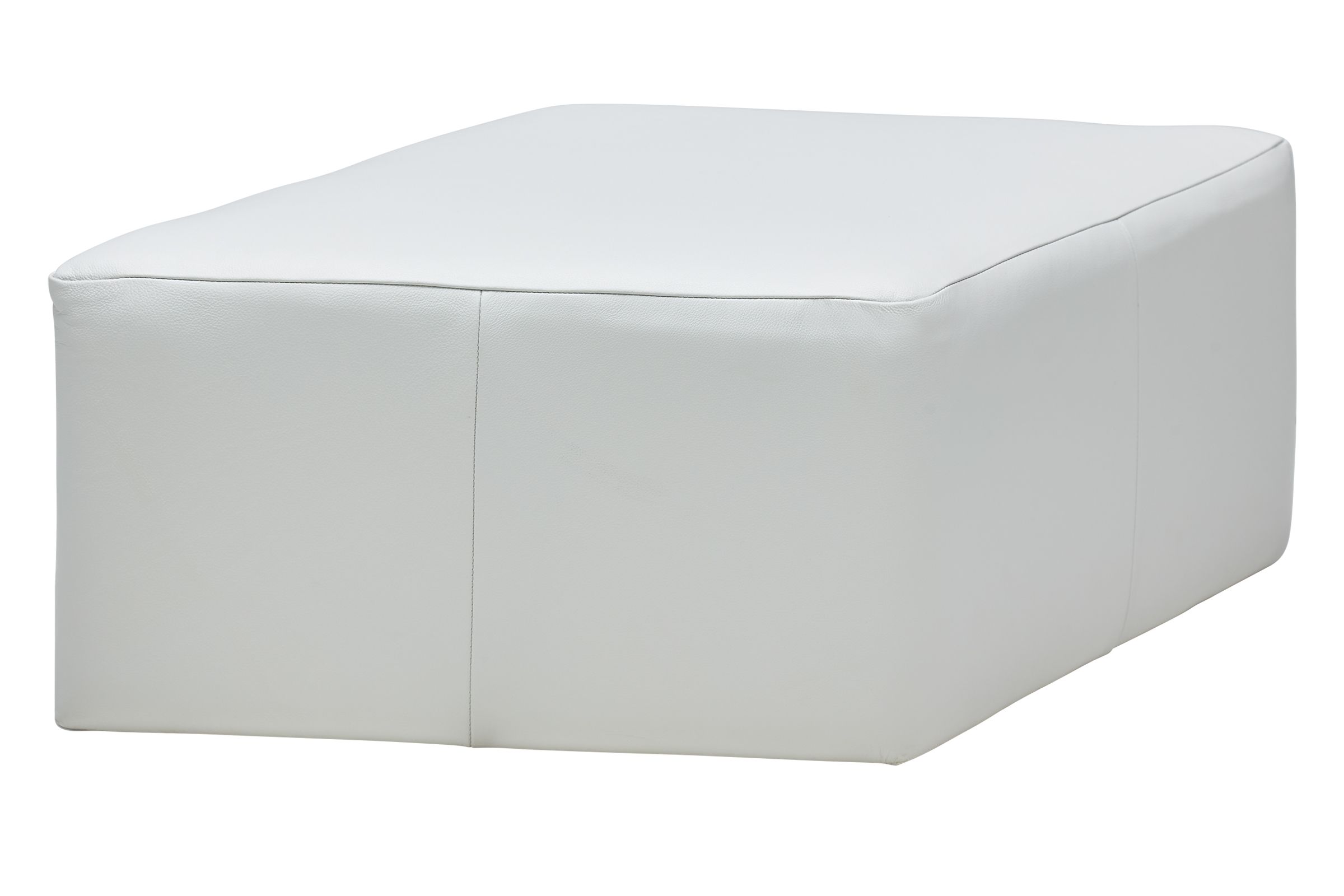 Neils Small Leather Ottoman by Jonathan Louis Design Lab