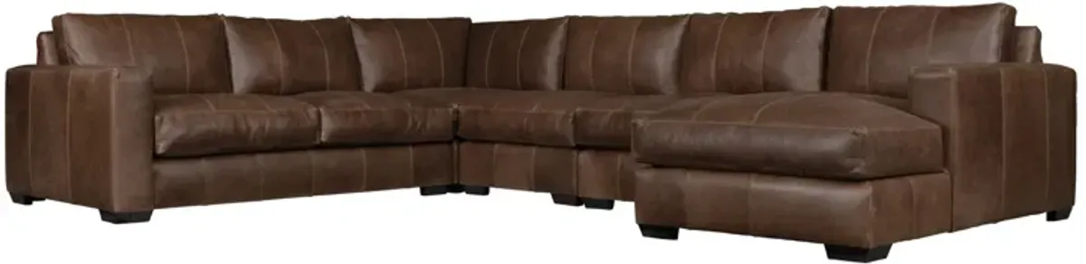 Dawkins 6-Piece Leather Sectional by Bernhardt