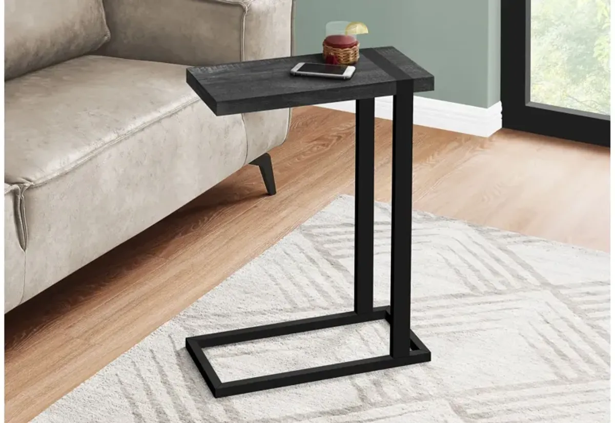 Black Reclaimed Look Chairside Table