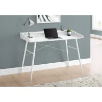 White Metal 48" Computer Desk
