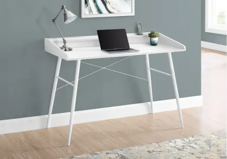 White Metal 48" Computer Desk