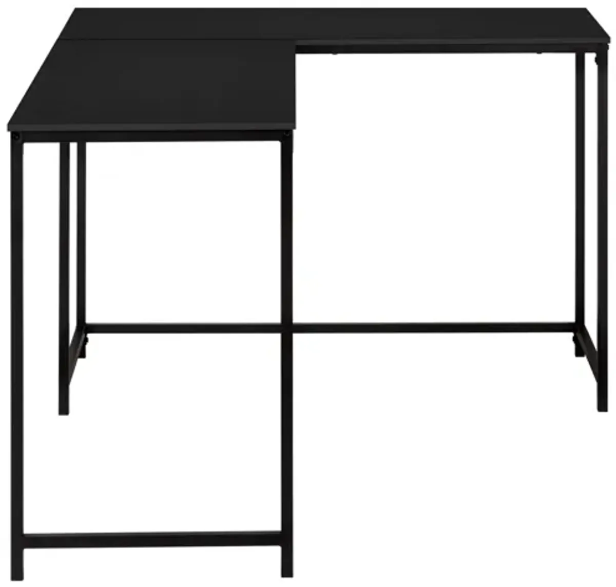 Black Metal 58" Corner Computer Desk