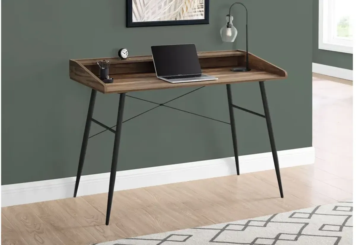 Black Metal & Reclaimed Wood 48" Computer Desk