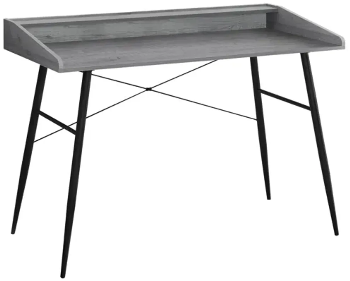 Black Metal & Grey 48" Computer Desk