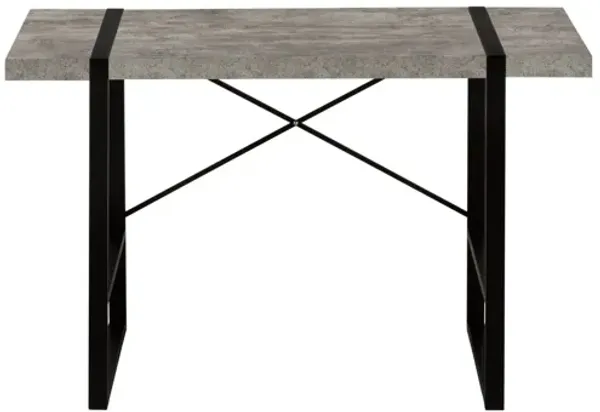 Black Metal & Grey Concrete 48" Computer Desk