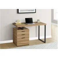 Computer Desk - 48"L / Reclaimed Wood / Black Metal / L/R