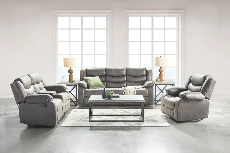 Sparta Shadow Reclining Console Loveseat