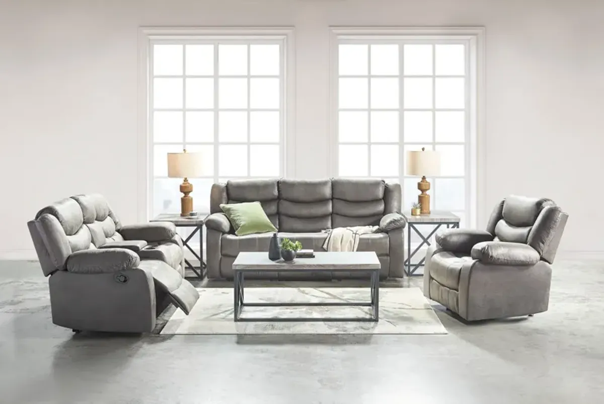 Sparta Shadow Reclining Console Loveseat