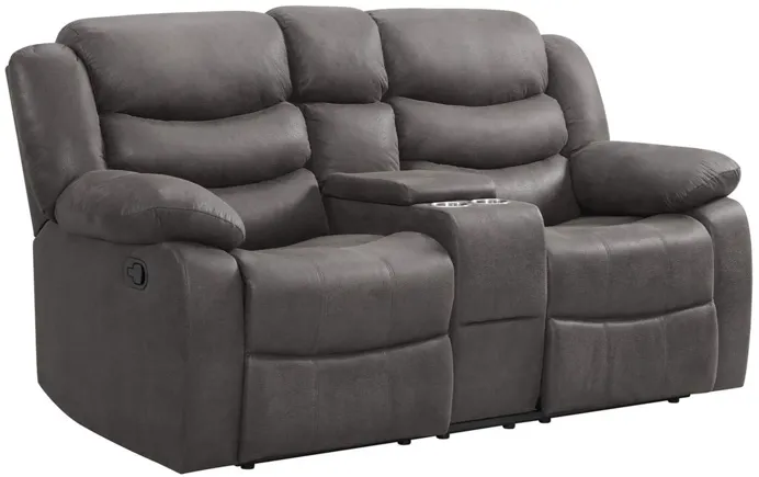 Sparta Shadow Reclining Console Loveseat