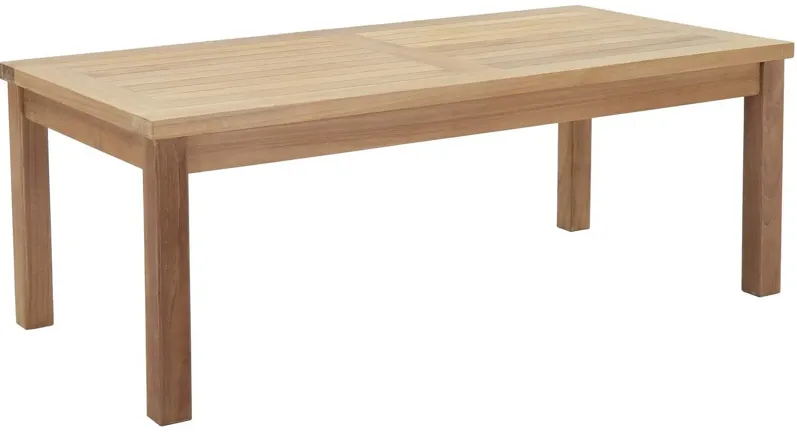 Marina Outdoor Patio Teak Rectangle Coffee Table in Natural