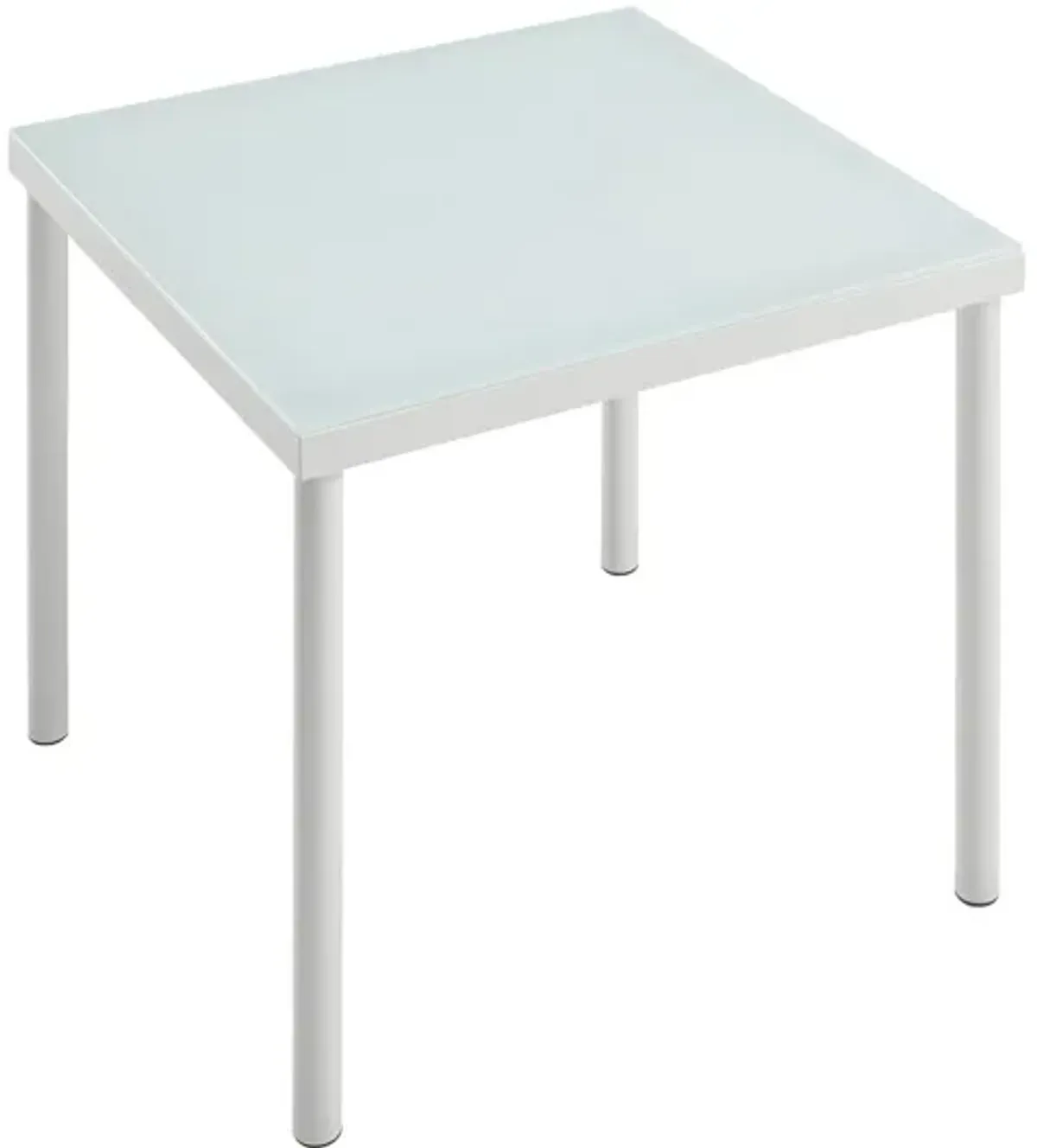 Harmony Outdoor Patio Aluminum Side Table in White